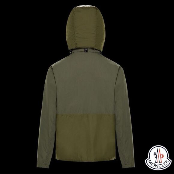MONCLER **NWT** Carax Technical Hooded Windbreaker Jacket In Olive Green - Picture 8 of 15